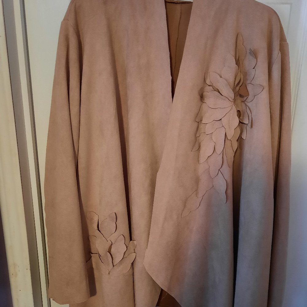 Women's Plush Suede Peach Coat